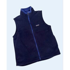 PATAGONIA Kids Youth Navy Fleece Full Zip Vest Size 12